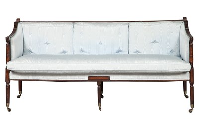 Lot 288 - George III Upholstered Inlaid Mahogany Settee...