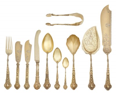 Lot 503 - Continental Silver Gilt Flatware Service Posen,...