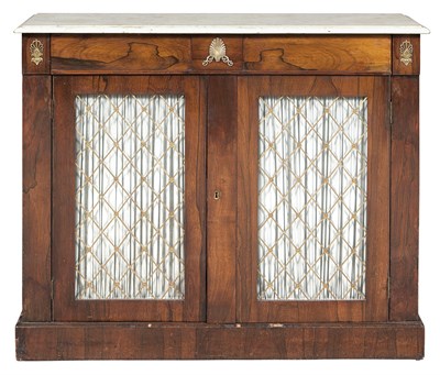Lot 501 - Regency Rosewood Side Cabinet The later...