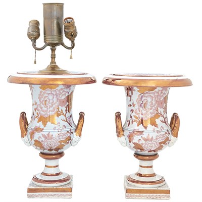 Lot 226 - Pair of English Pink Lustreware Two-Handled...