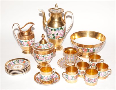 Lot 310 - Continental Gilt Decorated Porcelain Partial...