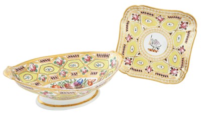 Lot 512 - Worcester Porcelain Dish Circa 1810 Of shaped...