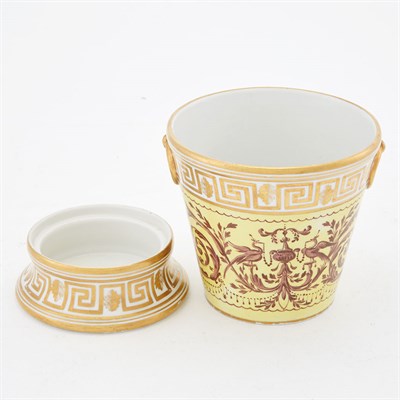 Lot 498 - English Porcelain Jardiniere on Stand Of...