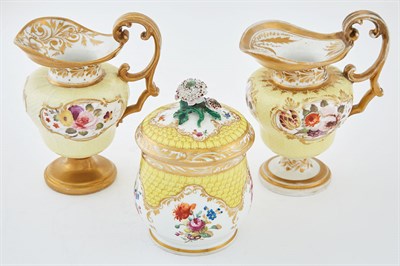 Lot 526 - Group of Yellow Ground Porcelain Articles...