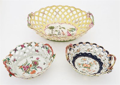 Lot 510 - Two Worcester Porcelain Baskets Circa 1770 One...