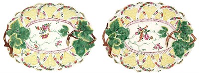 Lot 509 - Pair of Worcester Molded Porcelain Dishes...