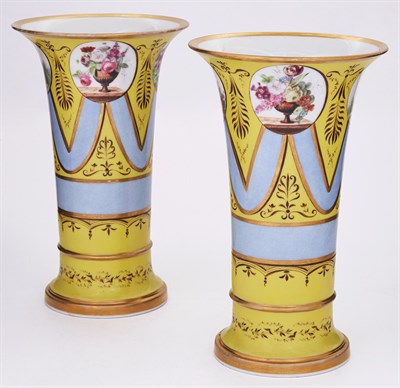 Lot 495 - Pair of English Porcelain Vases Mid 19th...