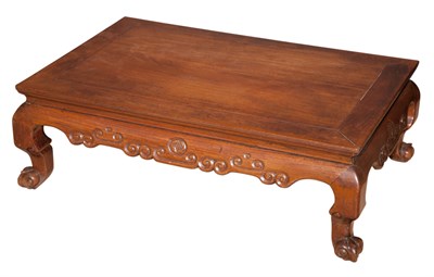 Lot 148 - Chinese Hardwood Low Table Height 11 3/4...