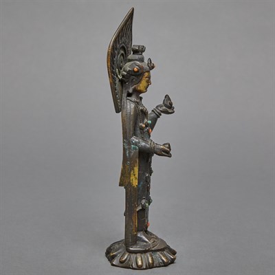 Lot 157 - Chinese Gilt-Bronze Figure of a Bodhisattva...