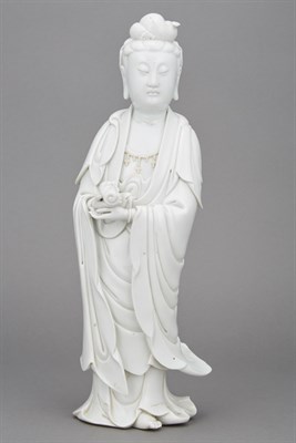 Lot 134 - Chinese Blanc de Chine Figure of Guanyin Early...