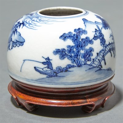 Lot 162 - Chinese Blue and White Glazed Soft Paste...