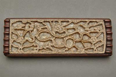 Lot 128 - Chinese Archaic Style Jade Brushwasher 19th...