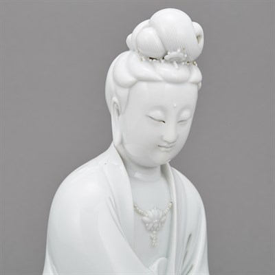 Lot 109 - Chinese Blanc de Chine Figure of a Seated...