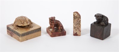 Lot 220 - Group of Four Chinese Animal-Form Steatite...