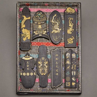 Lot 47 - Set of Eight Chinese Inksticks Hu K'ai-wen,...