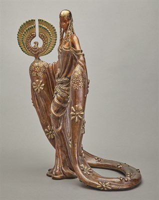 Lot 201 - Art Deco Style Cold Painted Bronze Figure...