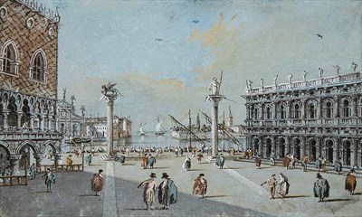 Lot 122 - Giacomo Guardi Italian, 1764-1835 The Piazetta...