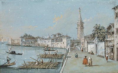 Lot 128 - Giacomo Guardi Italian, 1764-1835 An Island in...