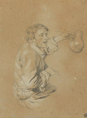 Lot 119 - Cornelius Bega Dutch, 1631/32-1664 Man Lifting...