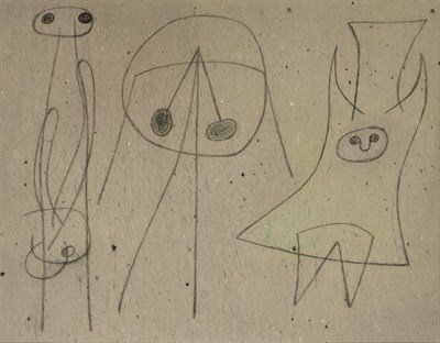 Lot 75 - Joan Miro Spanish, 1893-1983 Composition, 1949...
