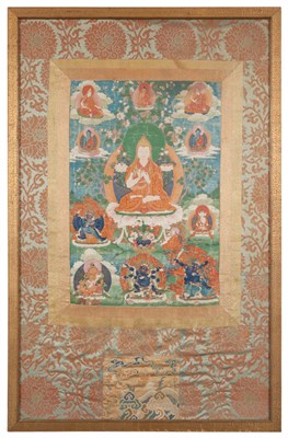 Lot 13 - Tibetan Thangka Depicting Tsongkapa Early 19th...