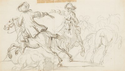 Lot 103 - Attributed to Joseph Parrocel Cavalry Skirmish...