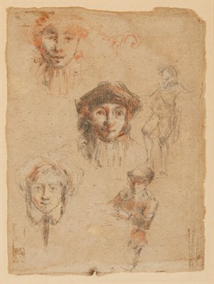 Lot 120 - Dutch School 18th Century Study of Figures and...