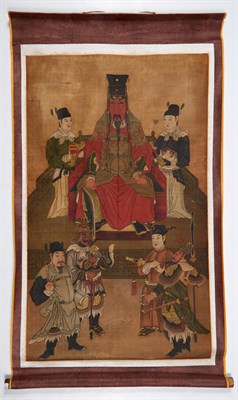 Lot 37 - Korean School Hanging scroll, Ancestral...
