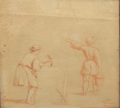 Lot 91 - European School 17th Century Woodcutters Red...
