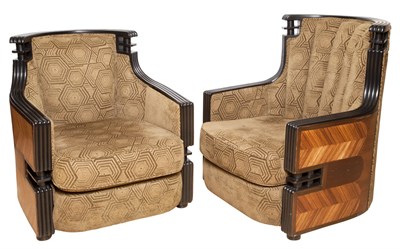 Lot 307 - Art Deco Upholstered Salon Suite Comprising a...