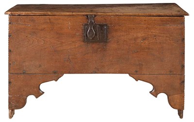 Lot 603 - English Oak Boarded Chest Late 16th century...