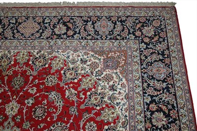 Lot 691 - Isfahan Silk and Wool Carpet Central Iran,...
