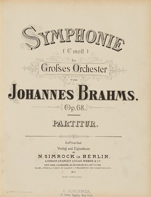 Lot 246 - BRAHMS, JOHANNES The first four symphonies,...