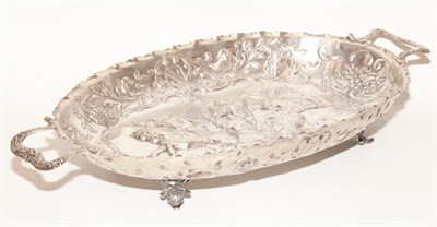 Lot 495 - Continental Silver Two-Handled Footed Tray...