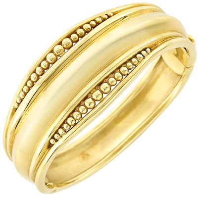 Lot 707 - Gold 'Leonora' Bangle Bracelet, Helen Woodhull