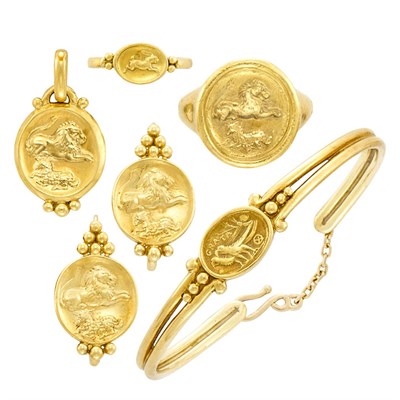 Lot 686 - Group of Gold Jewelry, Helen Woodhull