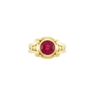 Lot 684 - Gold and Rubellite 'Andrea's' Ring, Helen Woodhull