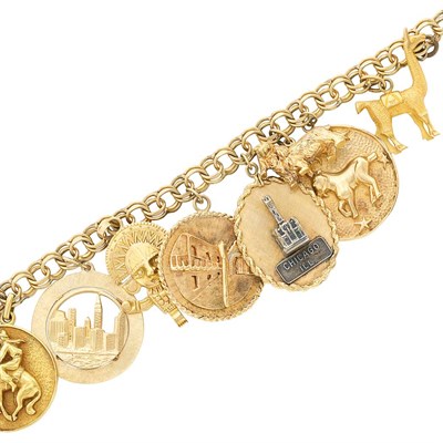 Lot 576 - Gold Charm Bracelet