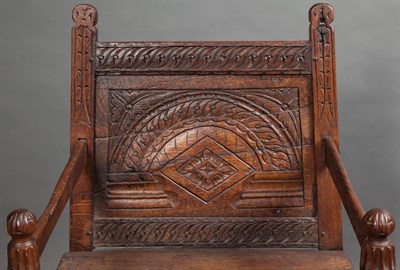 Lot 611 - English Oak Joined Armchair First quarter 17th...