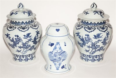 Lot 330 - Three Chinese Blue and White Glazed Porcelain...