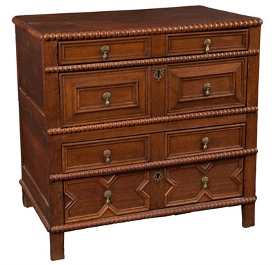 Lot 616 - Charles II Oak Chest of Drawers Last quarter...