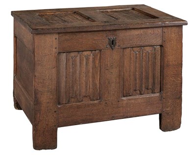 Lot 607 - English Oak Joined Chest Second half 16th...