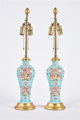 Lot 397 - Companion Pair of Chinese Export Gilt-Metal...