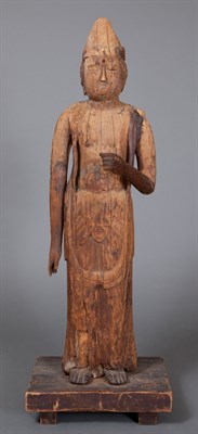 Lot 1 - Japanese Wood Figure of a Bodhisattva Heian...