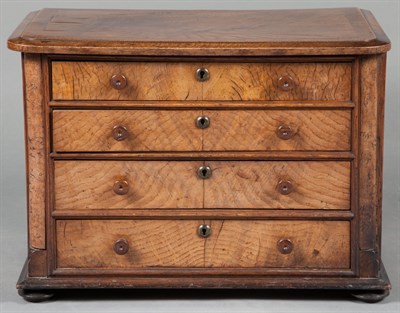 Lot 386 - Victorian Pollard Oak Miniature Chest of...