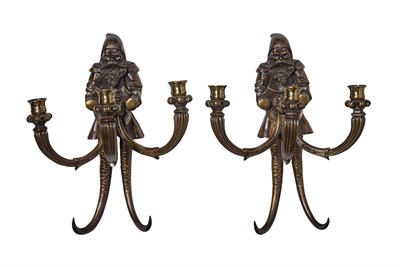 Lot 564 - Pair of Continental Gilt and Patinated-Bronze...