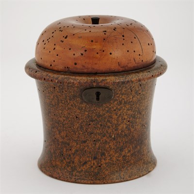 Lot 334 - George III Fruitwood Tea Caddy Early 19th...