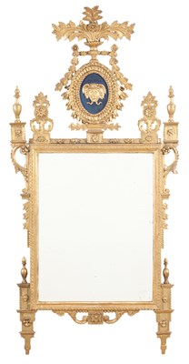 Lot 565 - Italian Neoclassical Giltwood and Part Painted...