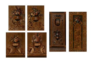 Lot 1056 - French School 18th-19th Century Flowers,...