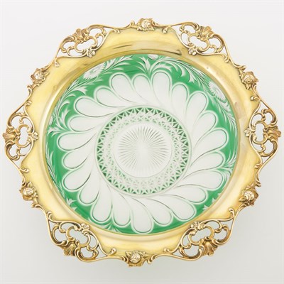 Lot 241 - Gorham Sterling Silver Mounted Green Overlay...